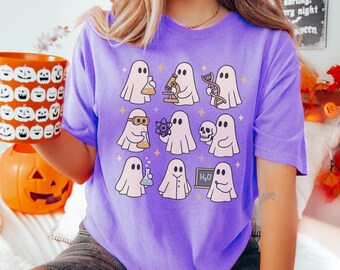 Science Teacher Halloween Shirt, Comfort Colors® Teacher Science Squad, Halloween Scientist T-shirt, New Science Teacher Halloween Gift