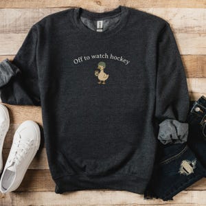 Funny Hockey Mom Goose Sweatshirt, Gildan Hockey Mom Shirt, Hockey Mama Crewneck, Mothers Day Gift Hockey, Gift for Hockey Mom image 5