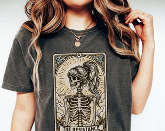 Liberal Resist Shirt, Feminist Tarot Card T-shirt, Anti Patriarchy Activist Protest Tee, Womens Reproductive Voting Equal Rights Tshirt
