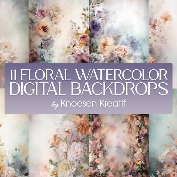 Fine Art Floral Digital Backdrops, Maternity Photography Backdrop Overlays, Digital Background Overlays, Photoshop Textures Overlays