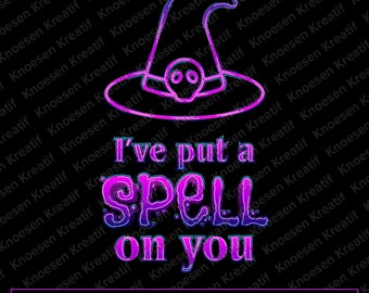 File PNG con incantesimo di strega magica: disegno a sublimazione (download digitale)