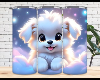 Disegno a sublimazione 3D per cucciolo di Labradoodle: dritto e affusolato (download digitale PNG)