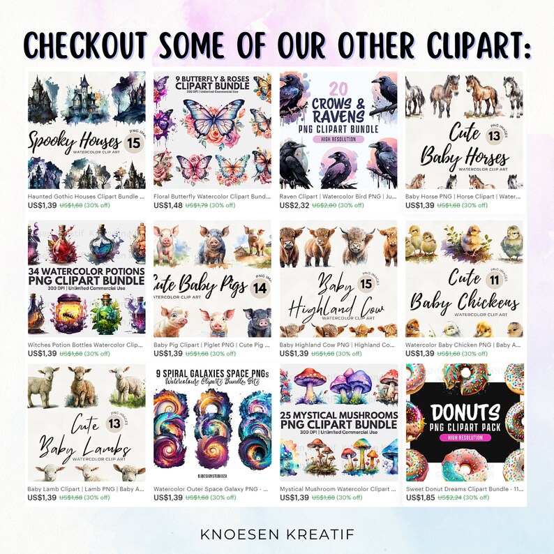 Akvarell Raven Clipart, Gotisk Kråka PNG Bundle, Mystisk Fågel Digital Nedladdning, Häxig Sublimering Design, Halloween Scrapbook Konst bild 7