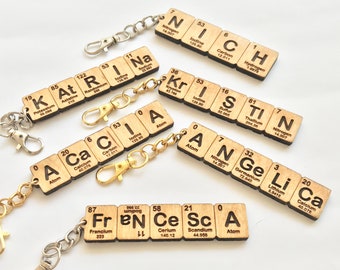 Custom Chemistry Name Keychain Gift, Periodic Table Element Keychain, Teachers Keychain Gift, Gift For Students, Graduation Keychain Gifts