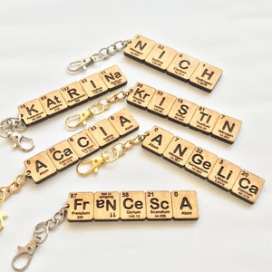 Custom Chemistry Name Keychain Gift, Periodic Table Element Keychain, Teachers Keychain Gift, Gift For Students, Graduation Keychain Gifts