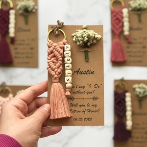 Personalized Wedding Gift for Bridesmaids, Maid of Honor Gift, Bridesmaid Proposal Gifts for Wedding Day, Bridal Shower Favors, Tie The Knot