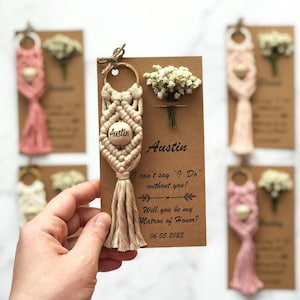 Bridal Party Gift for Bridesmaid Proposal, Bridesmaid Name Keychain Gifts, Wedding Party Gifts For Bridesmaid Box, Bachelorette Party Favors
