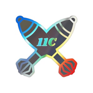 Holographic Die-cut 11C Mortarman Stickers