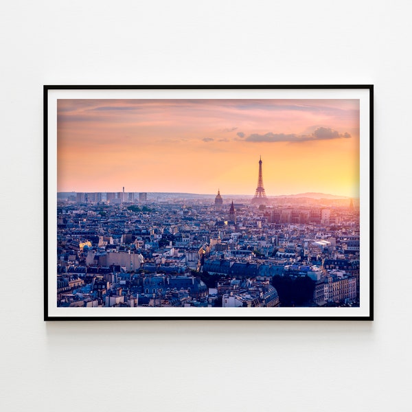 Paris Poster, Paris city Photo Art, Paris Travel Print, Eiffel Tower wall art, Paris Cityscape picture