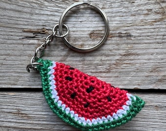 Crochet Watermelon Keyring - Support Palestine