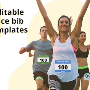 Editable race bib
