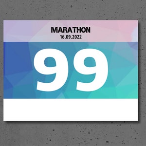 Editable race bib