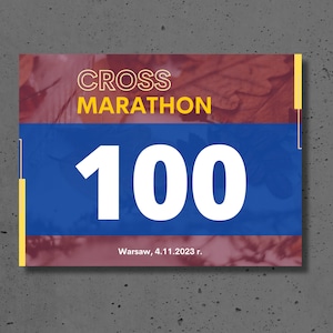 Editable race bib template
