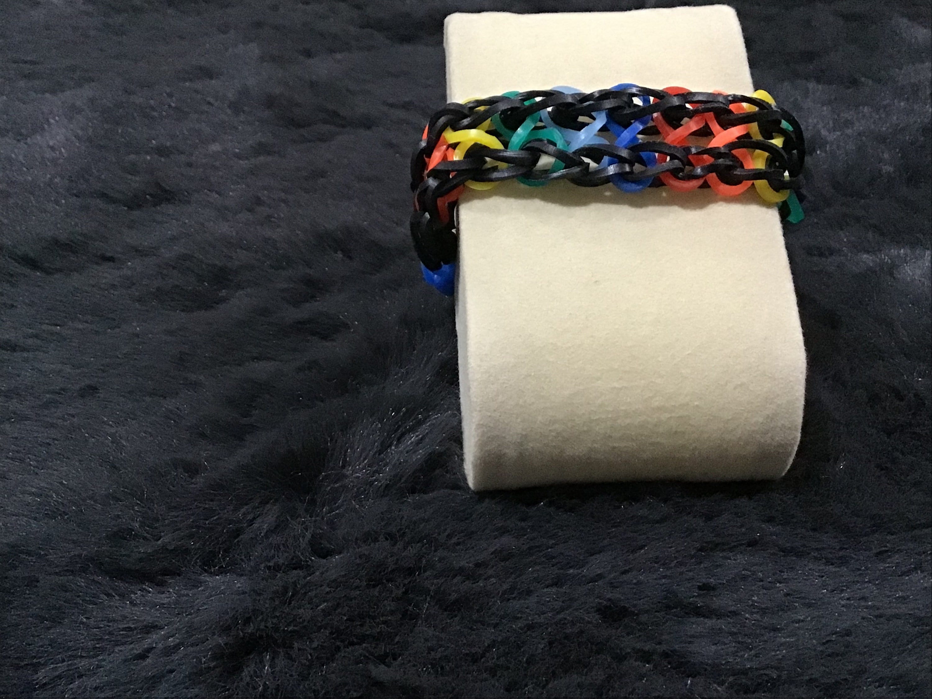 Rainbow Infinity Loom Band Bracelet
