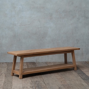 Rustic Bench With Shelve, Hallway Bench With Storage Shelve, Living Room Wooden Bench, Entryway Bench, Reclaimed Wood Bench, Shoe Rack Bench