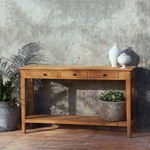 5 Drawer Console Table Made From Reclaimed Teak 5 Drawer Console Table Made From Reclaimed Teak