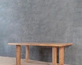 Solid Thick Top Dining Table, Rustic Dining Room Furniture, Reclaimed Teak Wood Modern Design Dining Table, Handcrafted Solid Dining Table