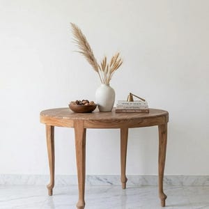 Handmade Reclaimed Teak Round Dining Table - Solid Wood Table for Cozy Gatherings