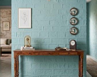 Reclaimed Teak Entryway Console Table: Rustic Hall Table with Drawer | Solid Wood Furniture