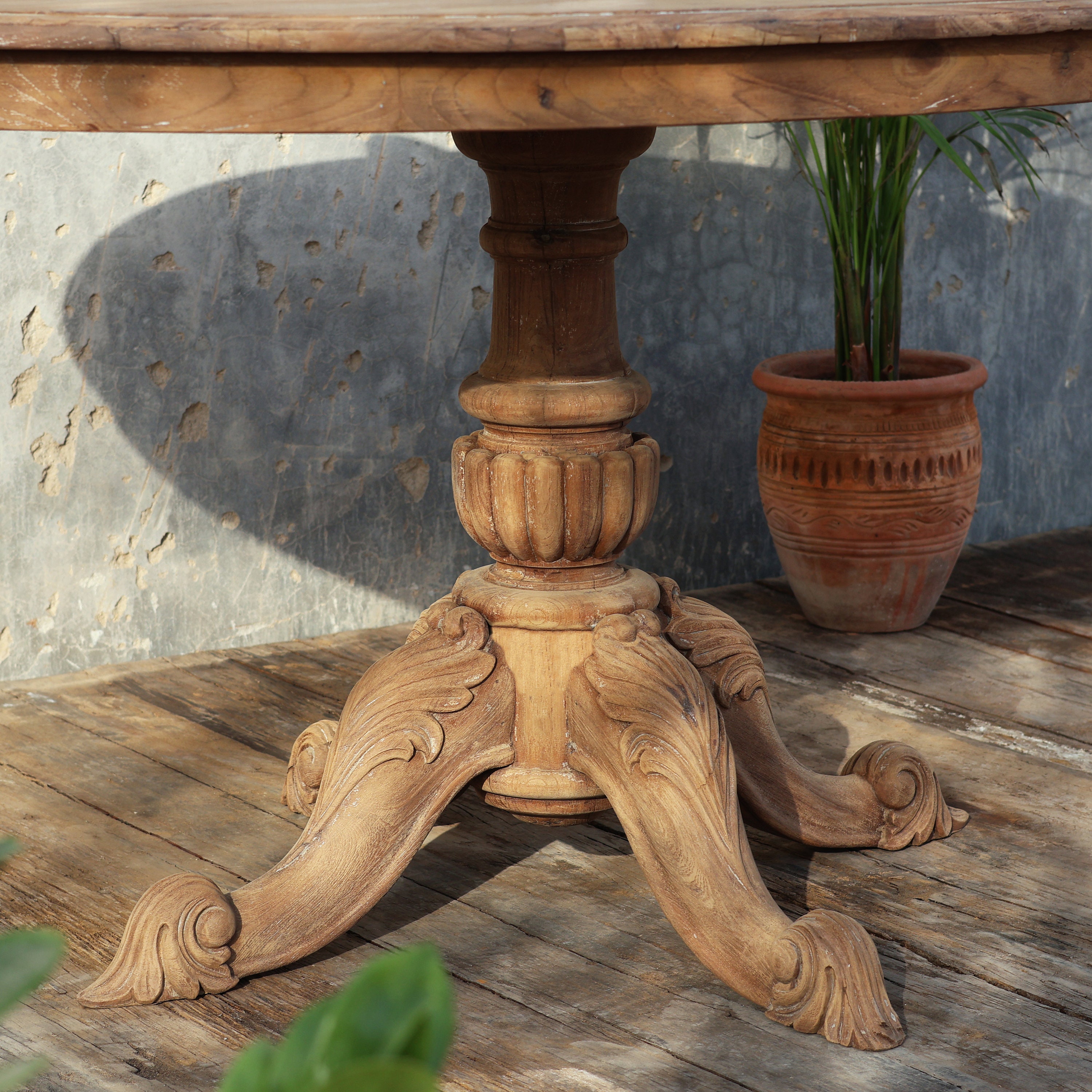 Reclaimed Teak Round Dining Table Reclaimed Teak Round Dining Table