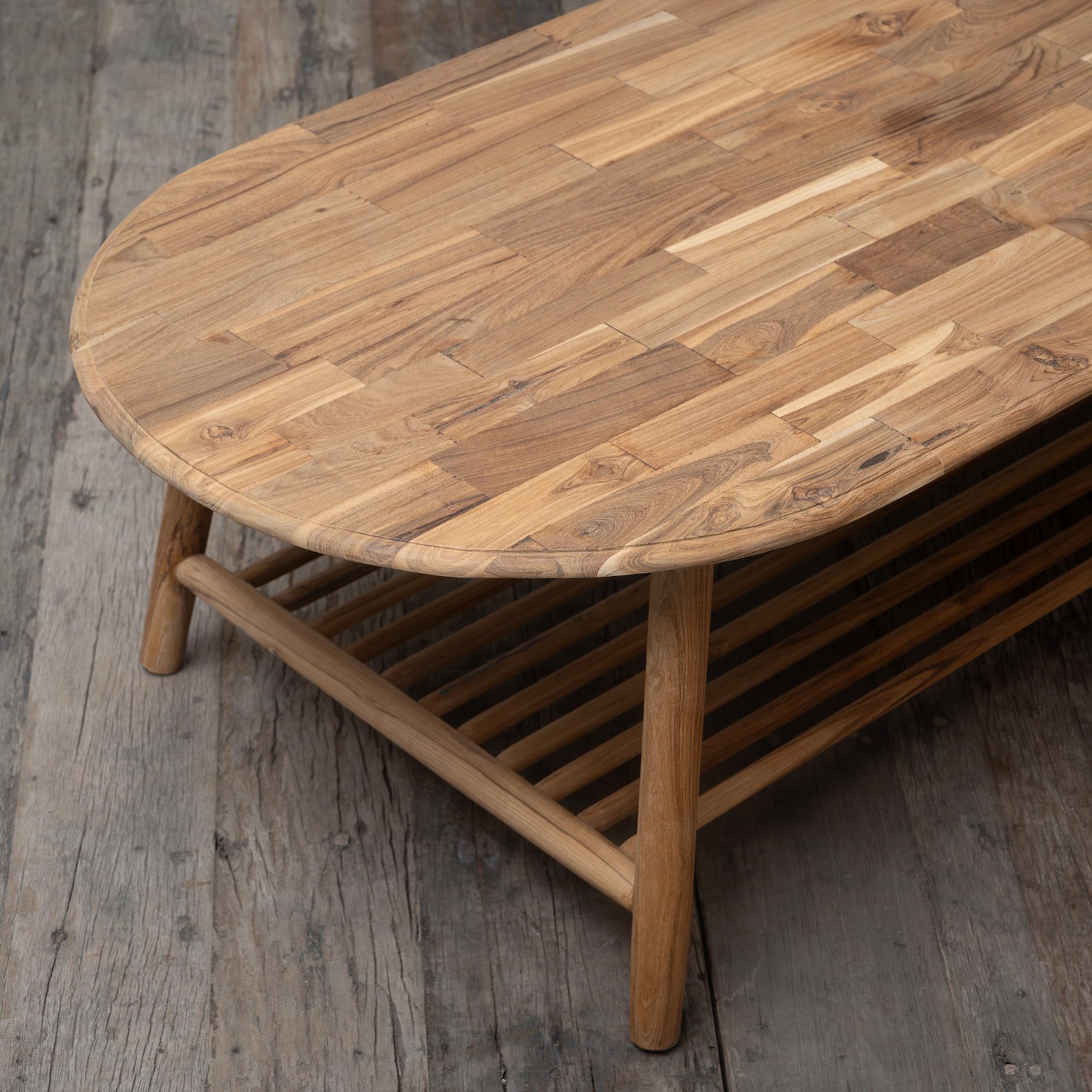 Reclaimed teak wood coffee table, 