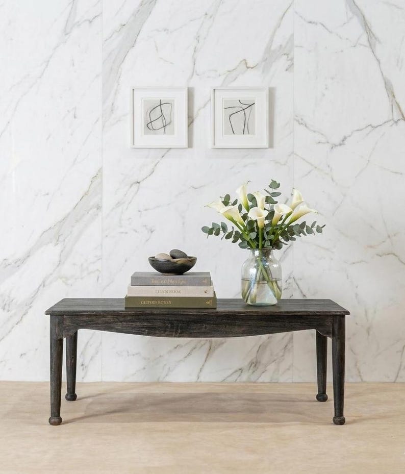 Modarba Table Reclaimed Teak Coffee Table: Traditional Farmhouse Rustic Solid Wood ...