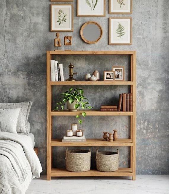 Bookshelf Reclaimed Wood — Chateaux Middle East Dubai