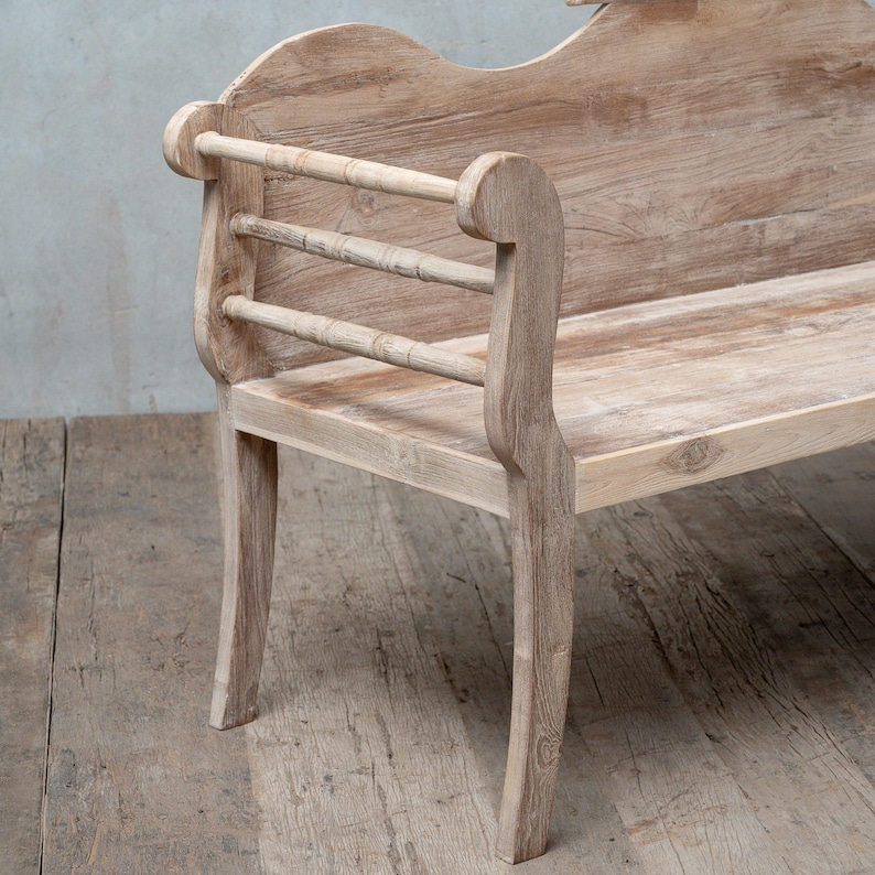 Rustic Teak Reclaimed Teak Wood Garden Bench: Rustic Farmhouse Entryway Bench - Etsy