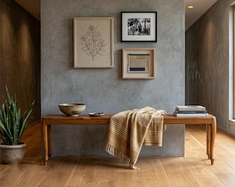 Reclaimed Teak Wood Bench | Rustic Furniture for Hallways and Entryways