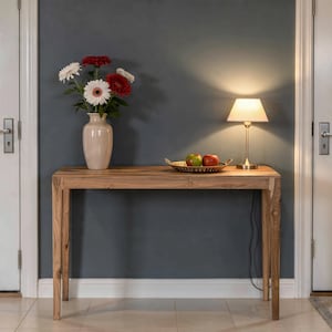 Handmade Entryway Console Table, Reclaimed Wood Narrow Console for Entry Decor