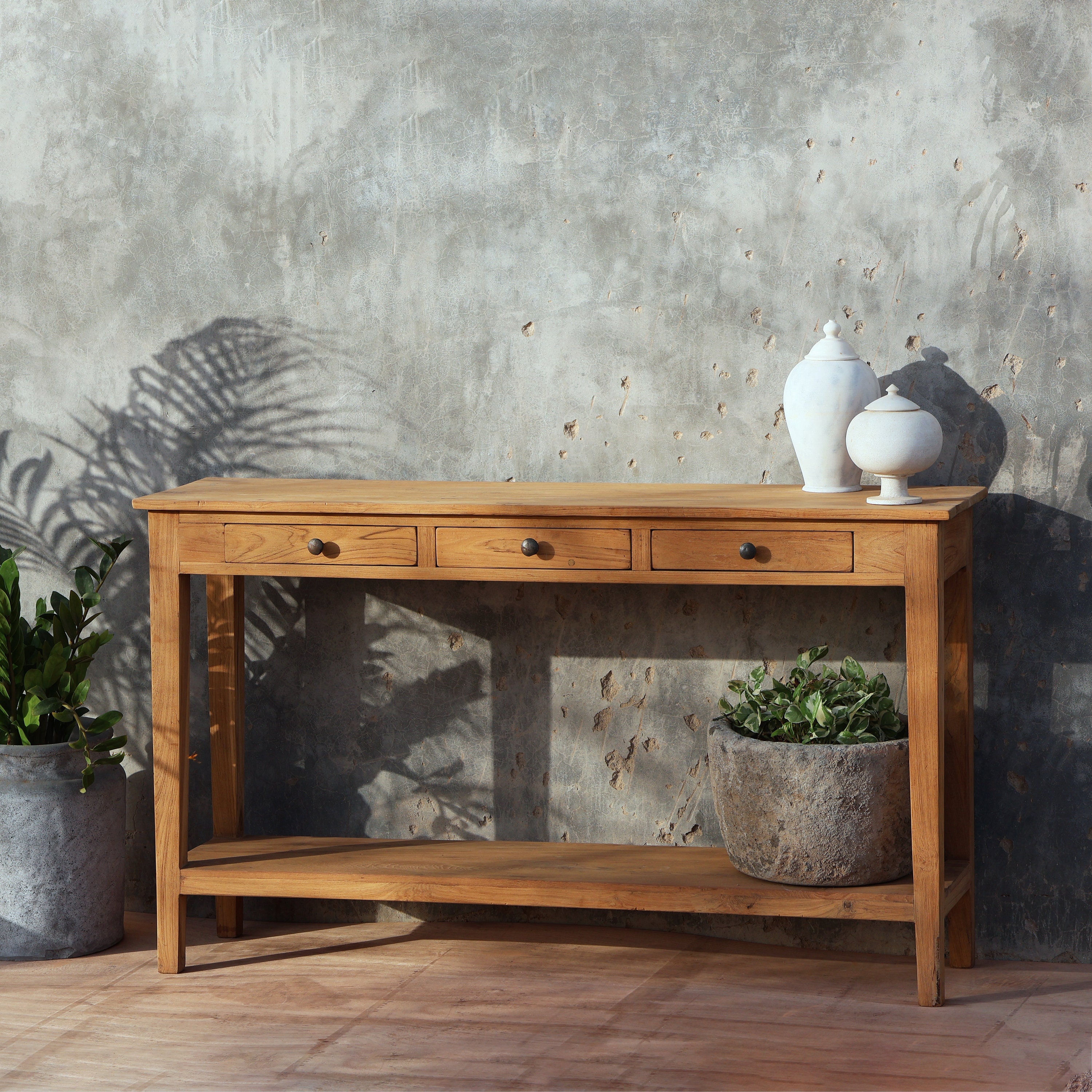5 Drawer Console Table Made From Reclaimed Teak 5 Drawer Console Table Made From Reclaimed Teak