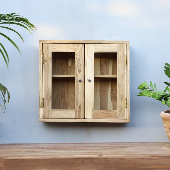 Vintage Wall Cabinet Reclaimed Teak Wood Bathroom Cabinet Display Cabinet Kitchen Cabinets Wall Storage Cabinet Custom Cabinet Etsy UK