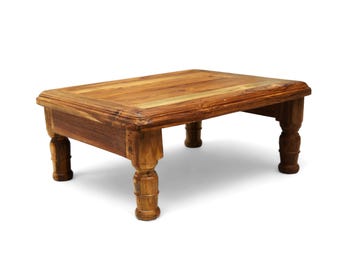 Repurposed Teak Wood Folding Step Stool: Stylish Kitchen Footrest