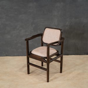 Trens Dining Chair With Cushion, Reclaimed Teak Wood Desk Chair, Fabric Cushion, Restaurant Dining Chair Set, Living Room Chair, Armchair