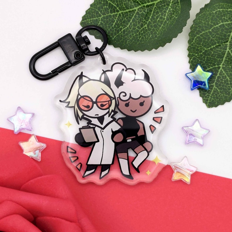 Hazbin Hotel Chibi Mini Keychains Clara&Odette