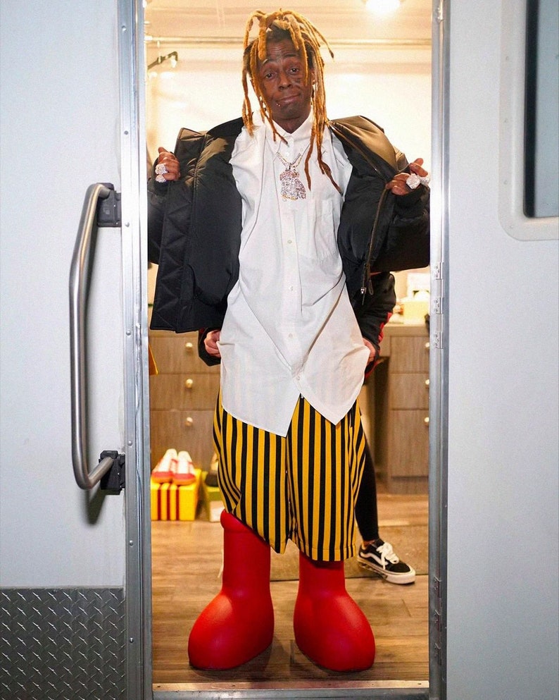 Astro Boy Big Red Boots Mischf Worn by Lil Wayne Sarah Etsy Canada