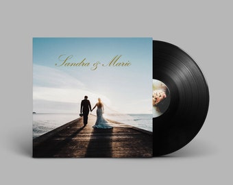 Custom vinyl record, 45 minutes 12" LP mixtape with full printed record cover, Playlist on vinyl.