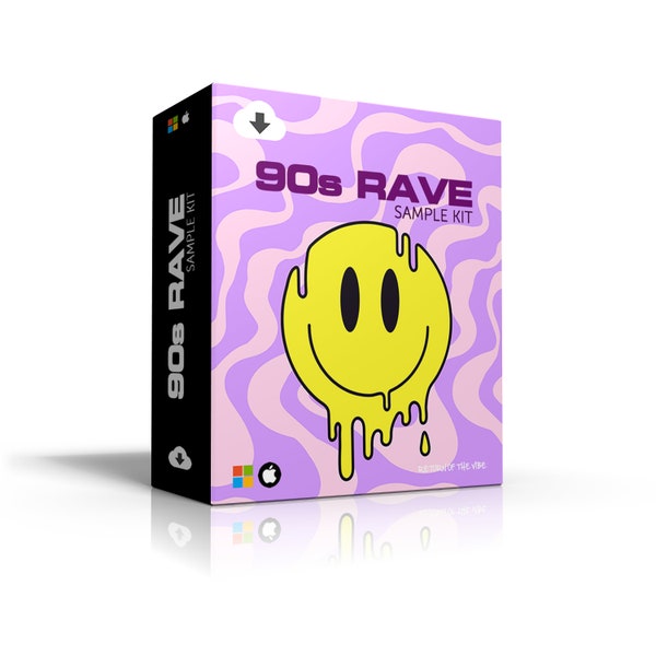 90s Rave Sample Kit | 500+ Sounds in WAV format (Reason, Logic, MPC)  | Digital Download