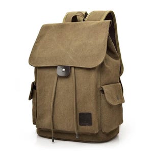 Plecak na laptopa z płótna vintage, plecak podróżny unisex