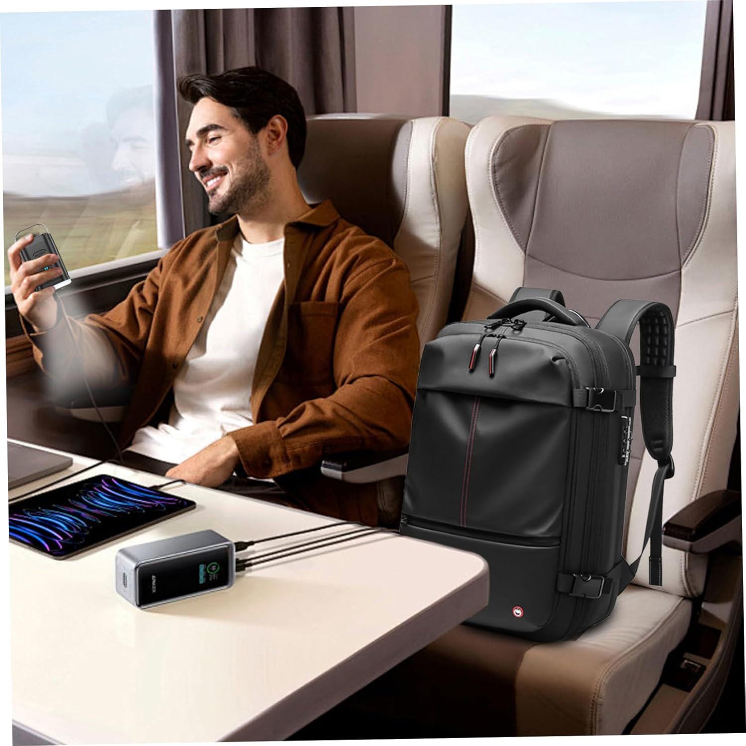 BANGE Anti-Theft Laptop Backpack - Hard Shell Expandable Commuter Bag Fits 15.6 Inch Laptop