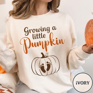Comfort Colors Maternity Clothes | Growing a Little Pumpkin Thanksgiving Sweater | Soon to Be Mom Halloween Sweatshirt | Baby Birth Announce