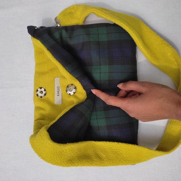 Sac pochette, Sac porté épaule, Sac bandoulière, Sac de créateur, style tartan