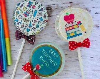 Artisan hand-crafted printed Lollipops are Great as a Thank You, Wedding,  Baby Shower, Hen Party, Birthday, or Teacher Favour.