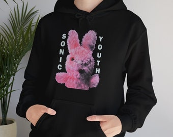 Unisex Vintage Sonic Youth Hoodie Sonic Youth - Band Hoodie - Rock Band Hoodie Vintage Sonic Youth Dirty Bunny