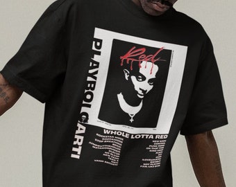 Playboi Carti 'whole Lotta Red' Graphic Tee: Hip Hop Merch