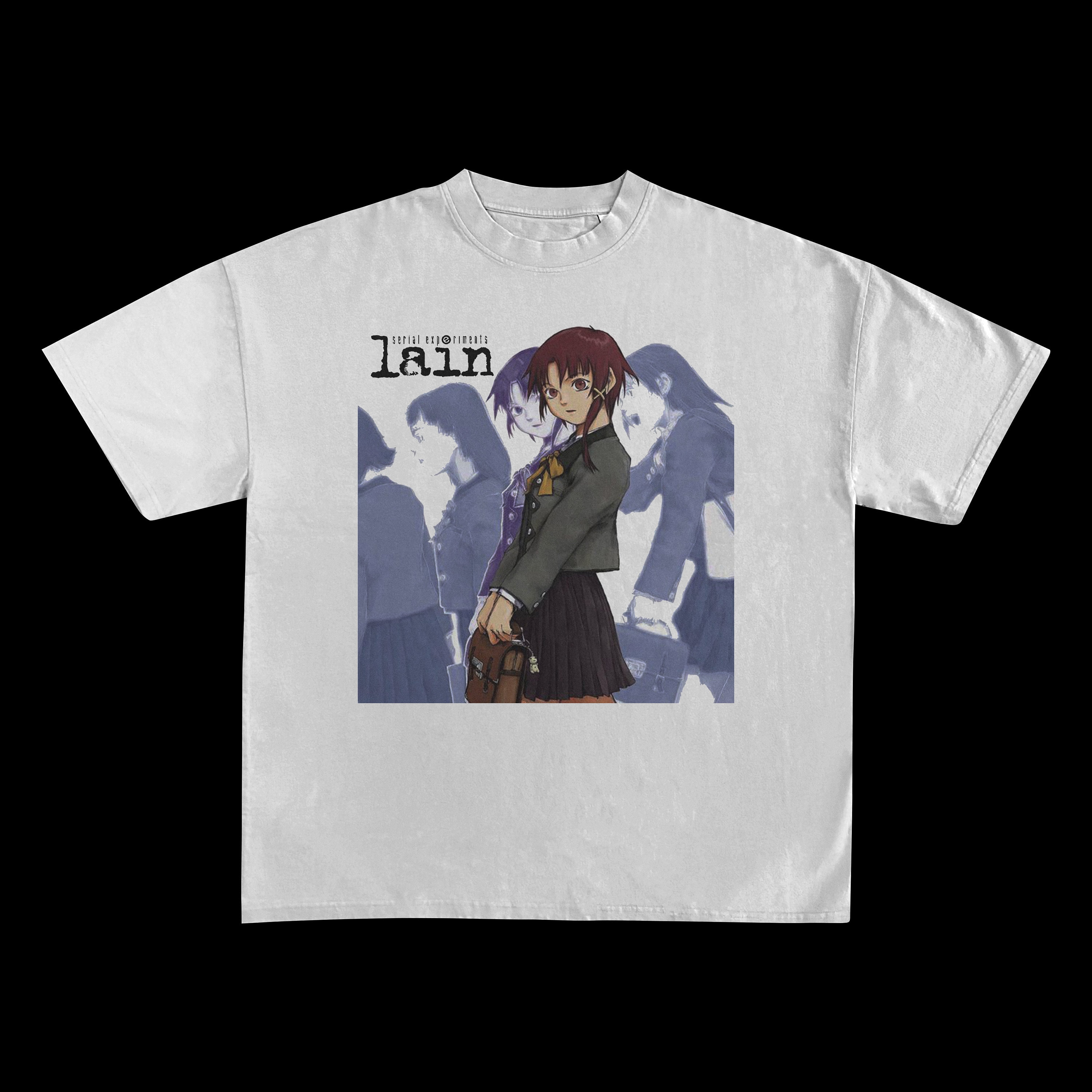 serial experiments lain T-shirt INFOPNOGRAPHY L SIZE ANIME Rare