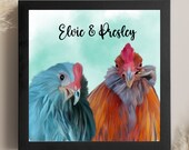 Custom Chicken Portrait, Custom Pet Painting, Pet Portrait, Chicken Portrait for Pet Keepsake