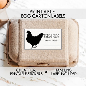 Egg Carton Label Printable, Egg Carton Label, Printable Egg Carton Label for Farm Fresh Eggs