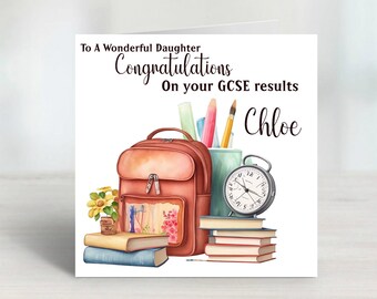 Personalised Congratulations Well Done GCSE A Level Results Exams Card ...