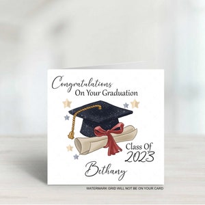 Personalised Graduation Card Congratulations On Your Graduation